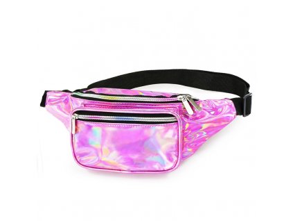 Bauchtasche holografischer Rave - rosa