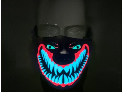 Rave stilvolles Teufelslächeln - eine Maske, die auf Geräusche reagiert