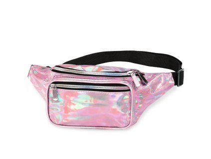 Holographische Nierentasche | Zartrosa