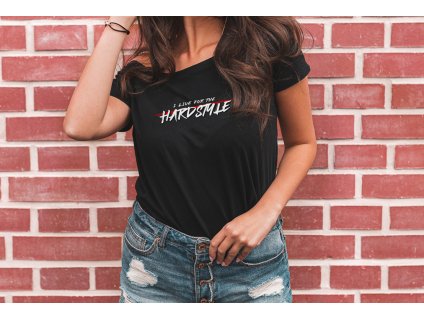 Schwarzes Damen-T-Shirt HARDSTYLE