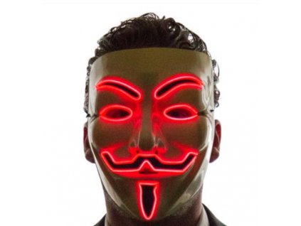 Anonymous Vendetta LED-Maske ROT