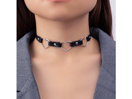 Choker-Halskette schwarz | HEART