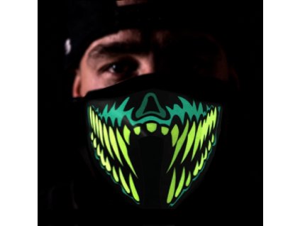 335 2 rave rouska teeth maska reagujici na zvuk