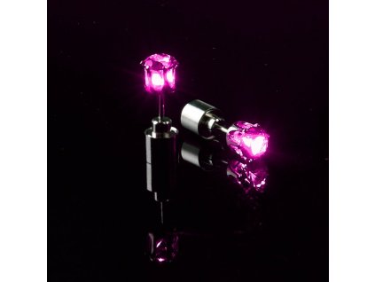 LED-Leuchtohrringe - rosa
