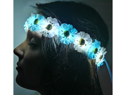 998 svitici kvetinova celenka do vlasu modrobila