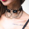 3588 kovovy choker nahrdelnik heart
