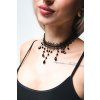 3591 3 cerny choker nahrdelnik s drahokami