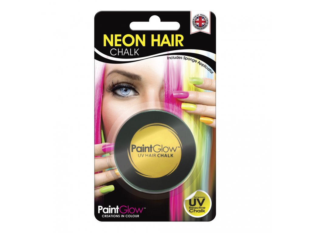 HM1R01 UV Hair Chalk Yellow Blister