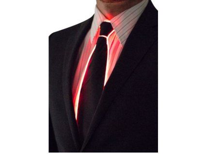 284 2 light up kravata cervena