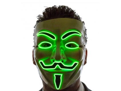 296 anonymous vendeta led maska zelena