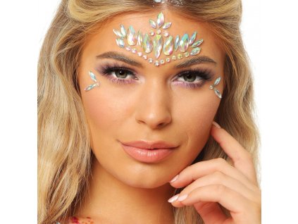 Self-adhesive rhinestones on the face | Crown Jewels