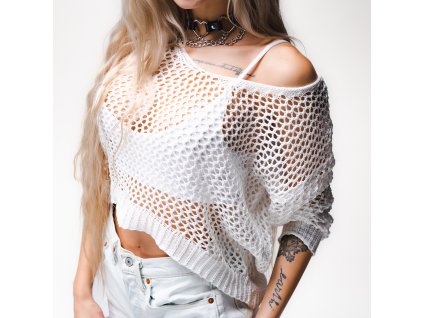 Top trasparente bianco da donna | Lux