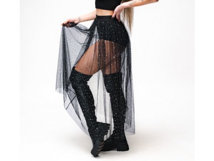 Sheer skirt | Black Galaxy