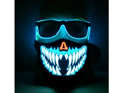 380 rave set kukla teeth blue svitici bryle wayfarer modre