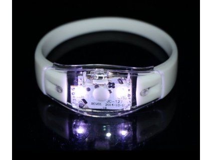Bracelet lumineux réactif au son | Blanc