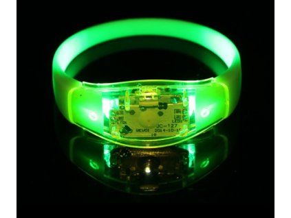 Bracelet lumineux réactif au son | Vert