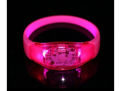 Bracelet lumineux réactif au son | Rose