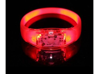 Pulsera luminosa reactiva al sonido | Roja