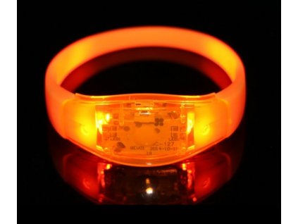 Light-up bracelet that responds to sound | Orange