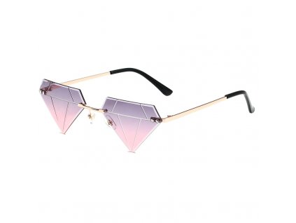 Lunettes de fête DIAMOND | Noir/Rose