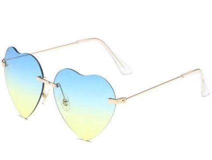 Gafas de corazón | Azul/amarillo