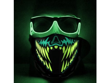 452 rave set kukla teeth svitici bryle wayfarer zelene