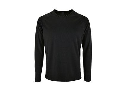 Men's black long sleeve t-shirt