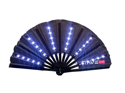 RAVE Ventilátor | 33 cm-es fényű fekete LED