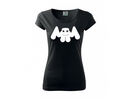 Dámské tričko Marshmello - (Barva černá, Velikost XL)