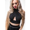 Черен дамски crop top | Cross