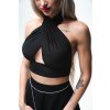 Crop top noir femme | Cross