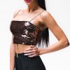Top dorato con paillettes da donna | Glare