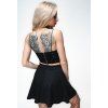 Černý flitrovaný dámský crop top | Glare