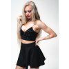 Černý flitrovaný dámský crop top | Glare