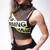 Průhledný dámský crop top | Holo Warning
