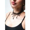 Collana choker nera con gemme