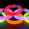 Glow sticks, extra széles karkötő, 30 db, színkeverék