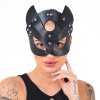 Kožená čierna maska | Mačka