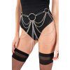 Cintura in pelle con catene argentate