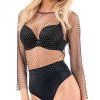 Top trasparente con strass | Glare