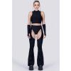 9032 2 black bell bottoms chaps set full view