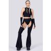 9116 black bell bottoms chaps set front view