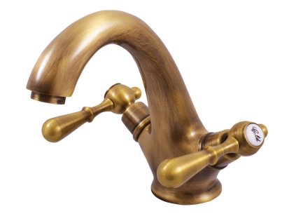 MORAVA RETRO - Umyvadlová baterie s výpustí, Stará mosaz (Bronz) MK429.0SM, RAV Slezák (Barva Stará mosaz (Bronz), Rozměr 3,8")