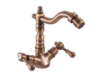 MORAVA RETRO - Bidetová baterie s výpustí, Stará mosaz (Bronz) MK421.0/9SM, RAV Slezák (Barva Stará mosaz (Bronz), Rozměr 3,8")
