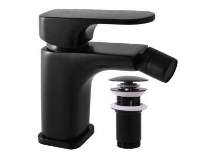 YUKON - Bidetová baterie s výpustí, Černá - matná YU145.0KCMAT, RAV Slezák (Barva Černá - matná, Rozměr 1/2")