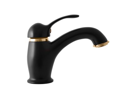 LABE - Umyvadlová baterie bez výpusti, Černá matná/Zlatá L026.0CMATZ, RAV Slezák (Barva Černá matná/Zlatá, Rozměr 3,8")