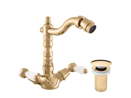 MORAVA RETRO - Bidetová baterie s výpustí, Chrom MK521.0/9, RAV Slezák (Barva Chrom, Rozměr 3,8")