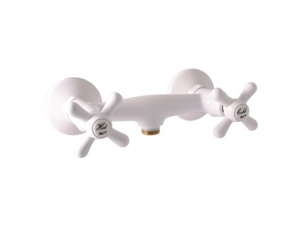 MORAVA RETRO - Sprchová Baterie, Bílá - lesklá MK180.5B, RAV Slezák (Barva Bílá - lesklá, Rozměr 100 mm)