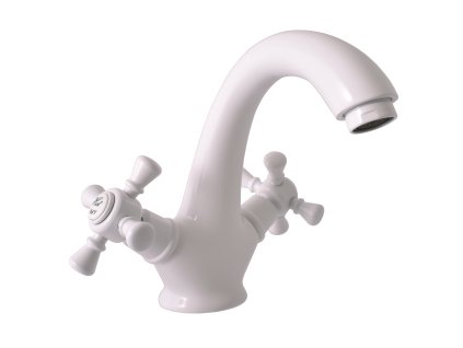 MORAVA RETRO - Umyvadlová baterie bez výpusti, Bílá - lesklá MK328.0B, RAV Slezák (Barva Bílá - lesklá, Rozměr 3,8")