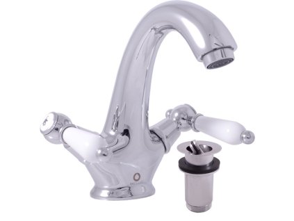 MORAVA RETRO - Umyvadlová baterie s výpustí, Chrom MK529.0, RAV Slezák (Barva Chrom, Rozměr 3,8")